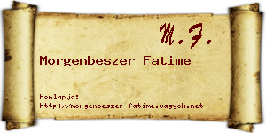 Morgenbeszer Fatime névjegykártya